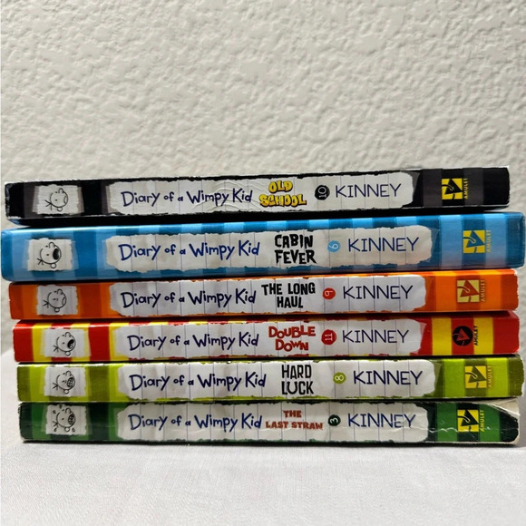 Diary Of A Wimpy Kid Jeff Kinney Books Bundle Of Six One Hard Cover - Picture 1 of 9